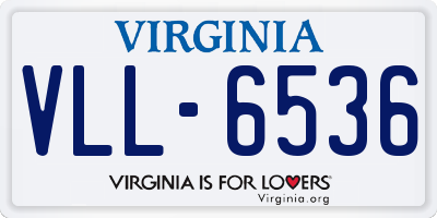 VA license plate VLL6536