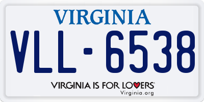 VA license plate VLL6538