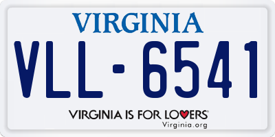 VA license plate VLL6541