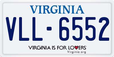 VA license plate VLL6552