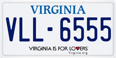 VA license plate VLL6555