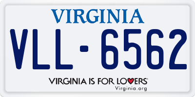 VA license plate VLL6562