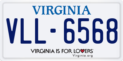 VA license plate VLL6568