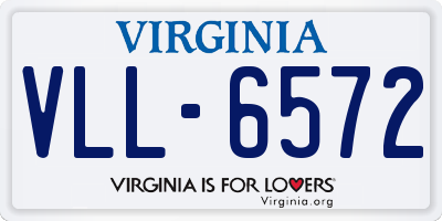 VA license plate VLL6572