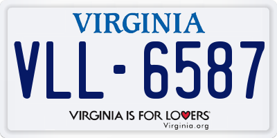 VA license plate VLL6587