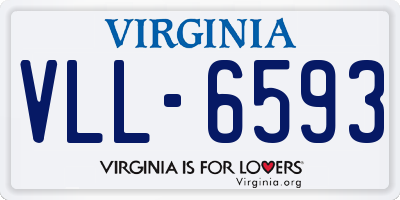 VA license plate VLL6593