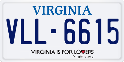 VA license plate VLL6615