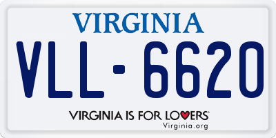 VA license plate VLL6620