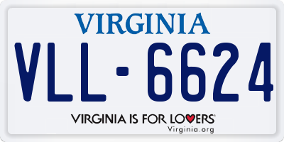 VA license plate VLL6624