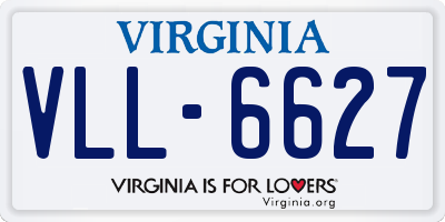 VA license plate VLL6627