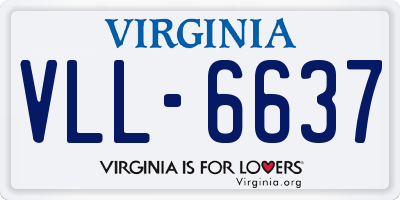 VA license plate VLL6637