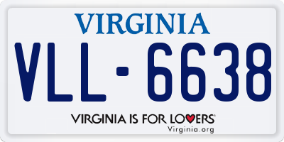 VA license plate VLL6638