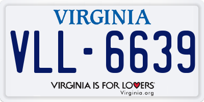 VA license plate VLL6639