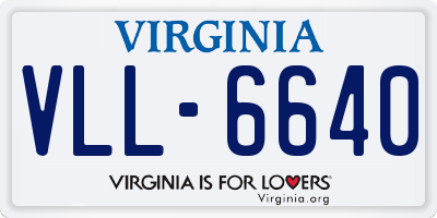 VA license plate VLL6640