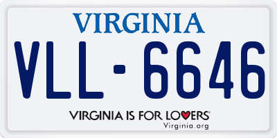 VA license plate VLL6646