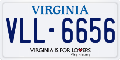 VA license plate VLL6656