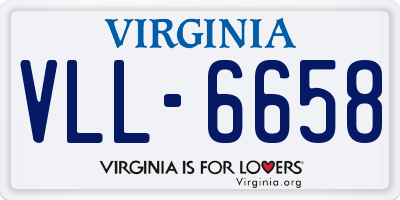 VA license plate VLL6658