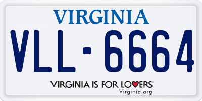 VA license plate VLL6664