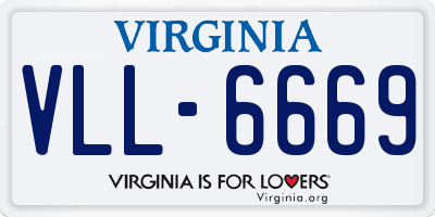 VA license plate VLL6669