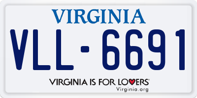 VA license plate VLL6691