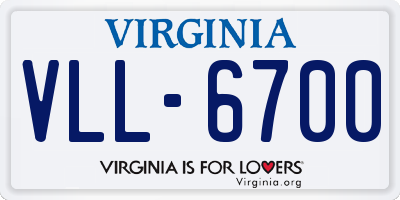 VA license plate VLL6700