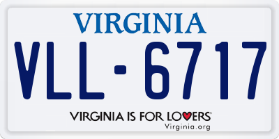 VA license plate VLL6717