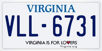 VA license plate VLL6731