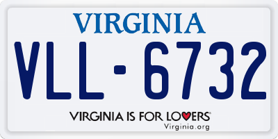 VA license plate VLL6732