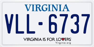 VA license plate VLL6737