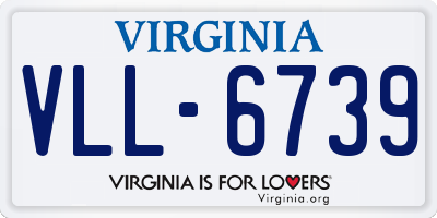 VA license plate VLL6739