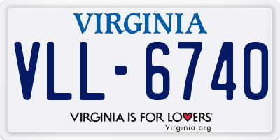 VA license plate VLL6740