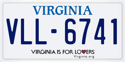 VA license plate VLL6741