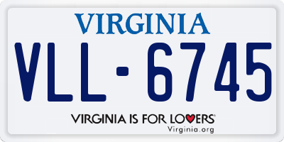 VA license plate VLL6745