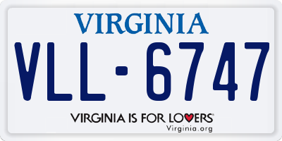 VA license plate VLL6747