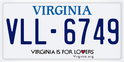 VA license plate VLL6749