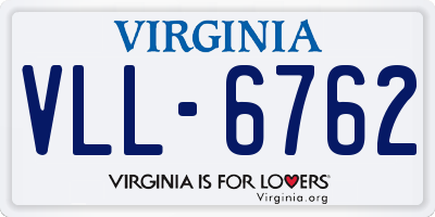 VA license plate VLL6762