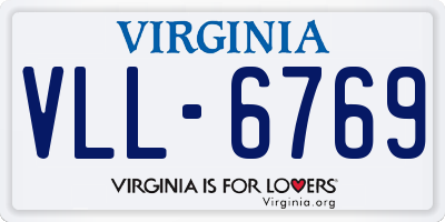 VA license plate VLL6769