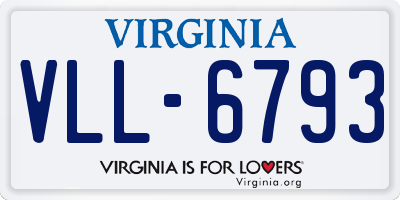 VA license plate VLL6793