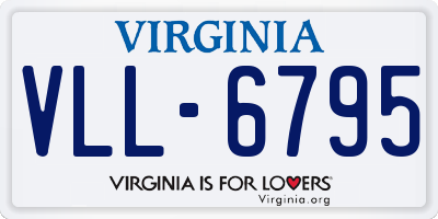 VA license plate VLL6795