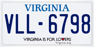 VA license plate VLL6798