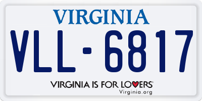 VA license plate VLL6817