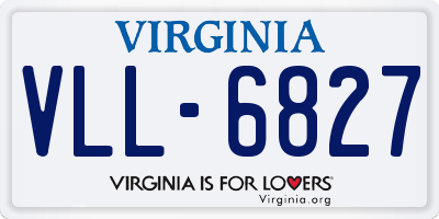 VA license plate VLL6827