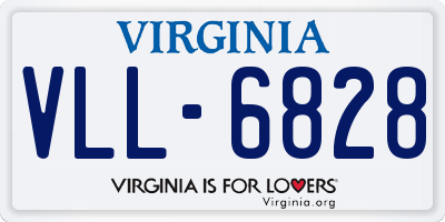 VA license plate VLL6828