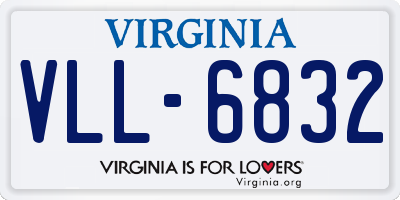 VA license plate VLL6832