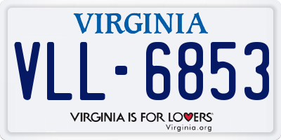 VA license plate VLL6853