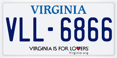 VA license plate VLL6866