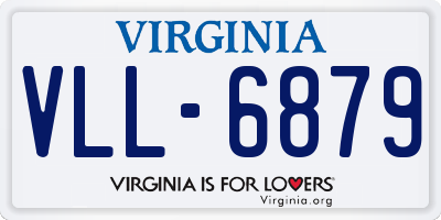 VA license plate VLL6879