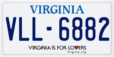 VA license plate VLL6882