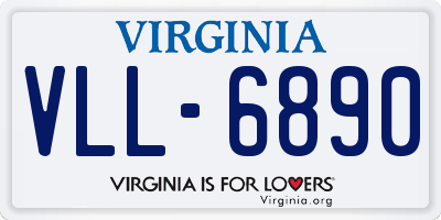 VA license plate VLL6890