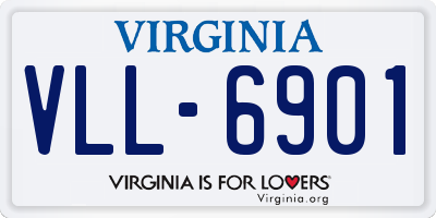 VA license plate VLL6901